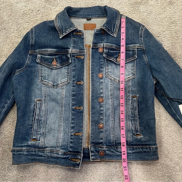 Judy Blue Katie Fringe Denim Jean Jacket Women’s Sz S NWT - Picture 8 of 10